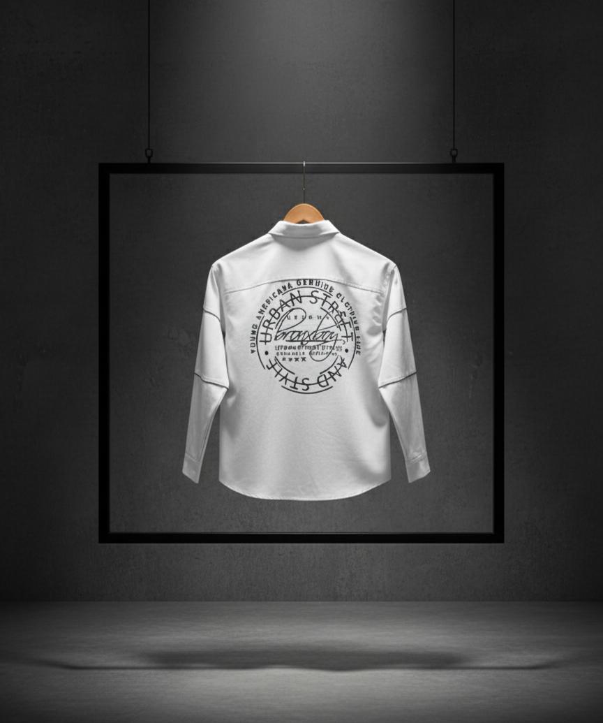 Signature Beige Shirt White