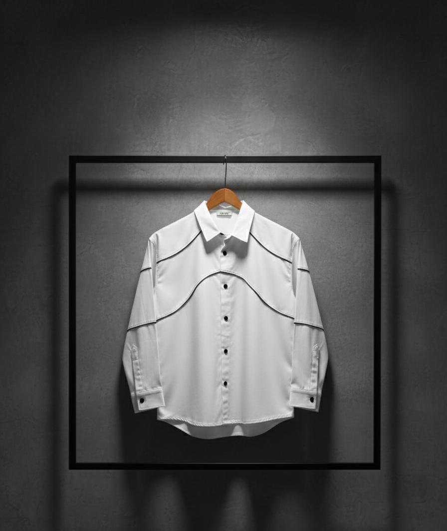 Signature Beige Shirt White