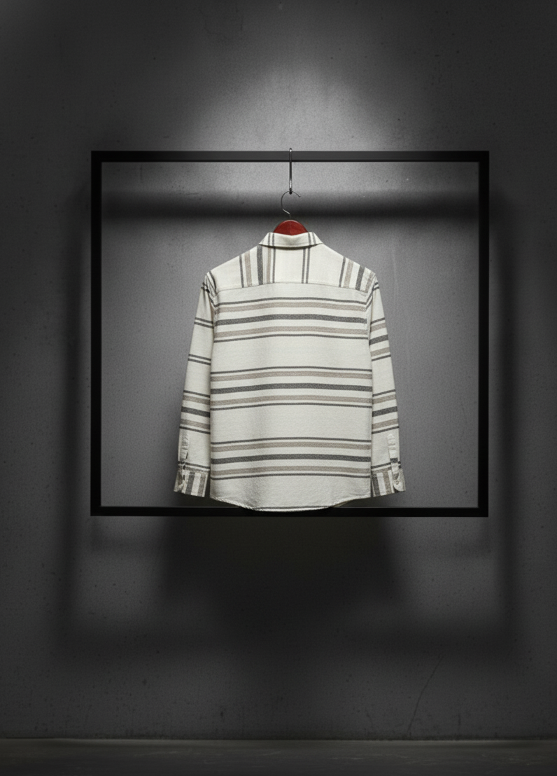 Signature Striped Shirt - Ivory Edition