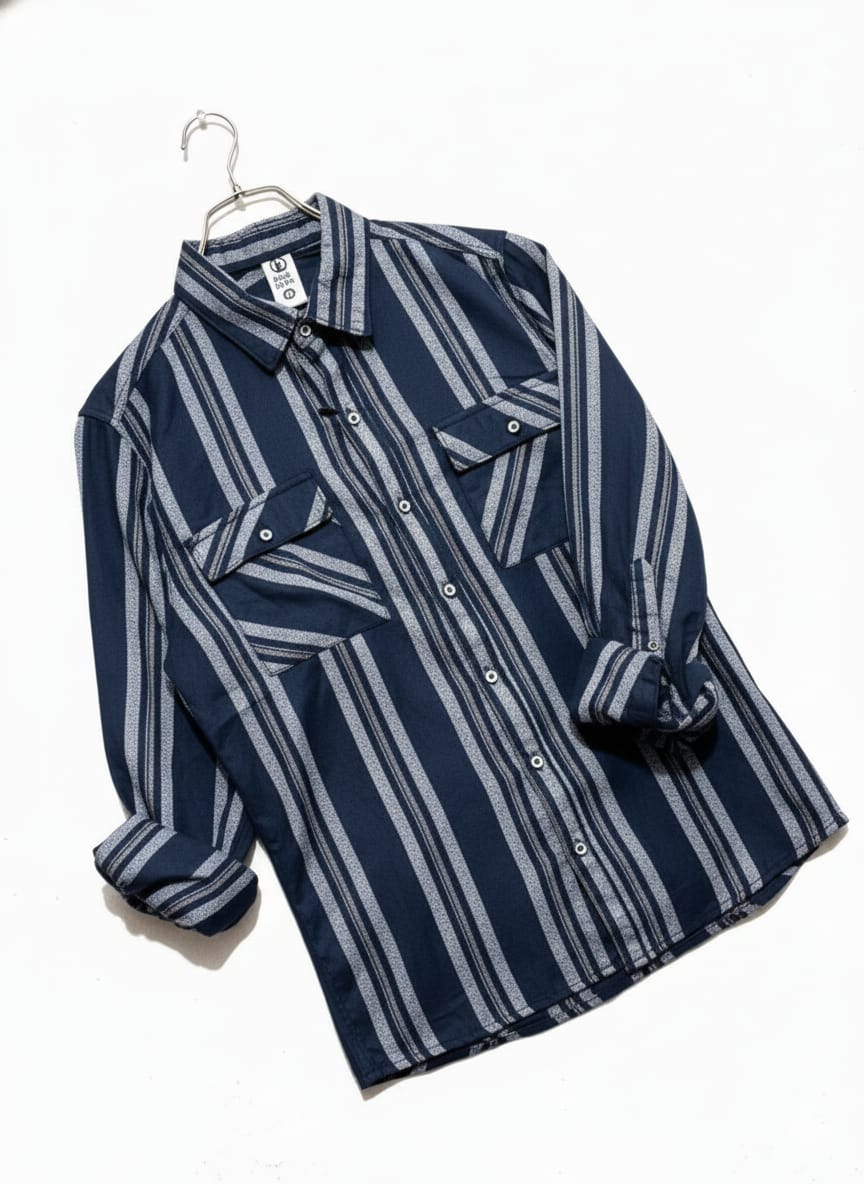 Double pocket back printed shirt