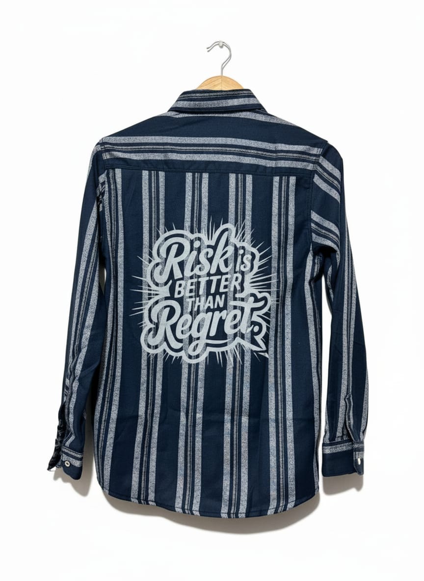 Double pocket back printed shirt