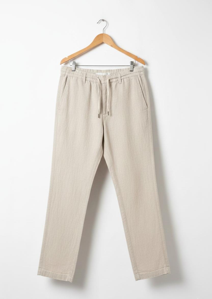 Cream colour lenin pant